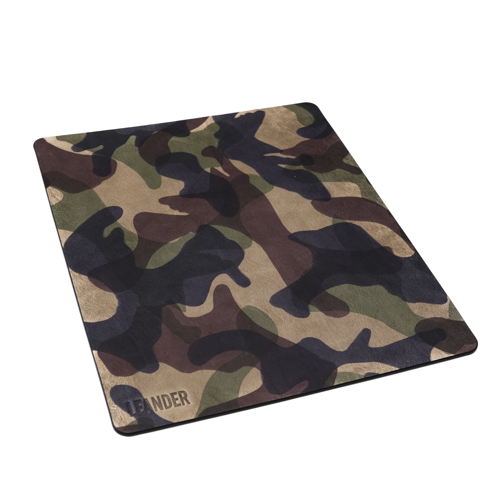 Black X Camo Reversible Leather Mouse Pad - Leander
