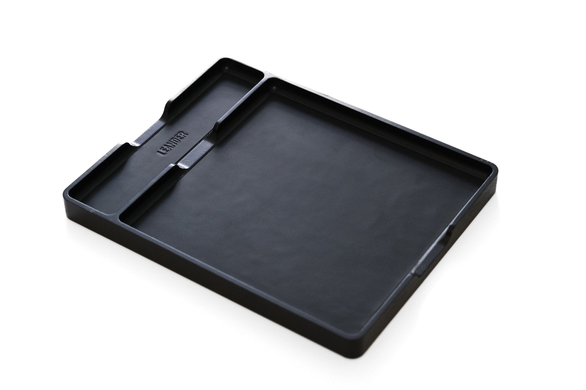 Walnut and Leather Valet Tray - Leander