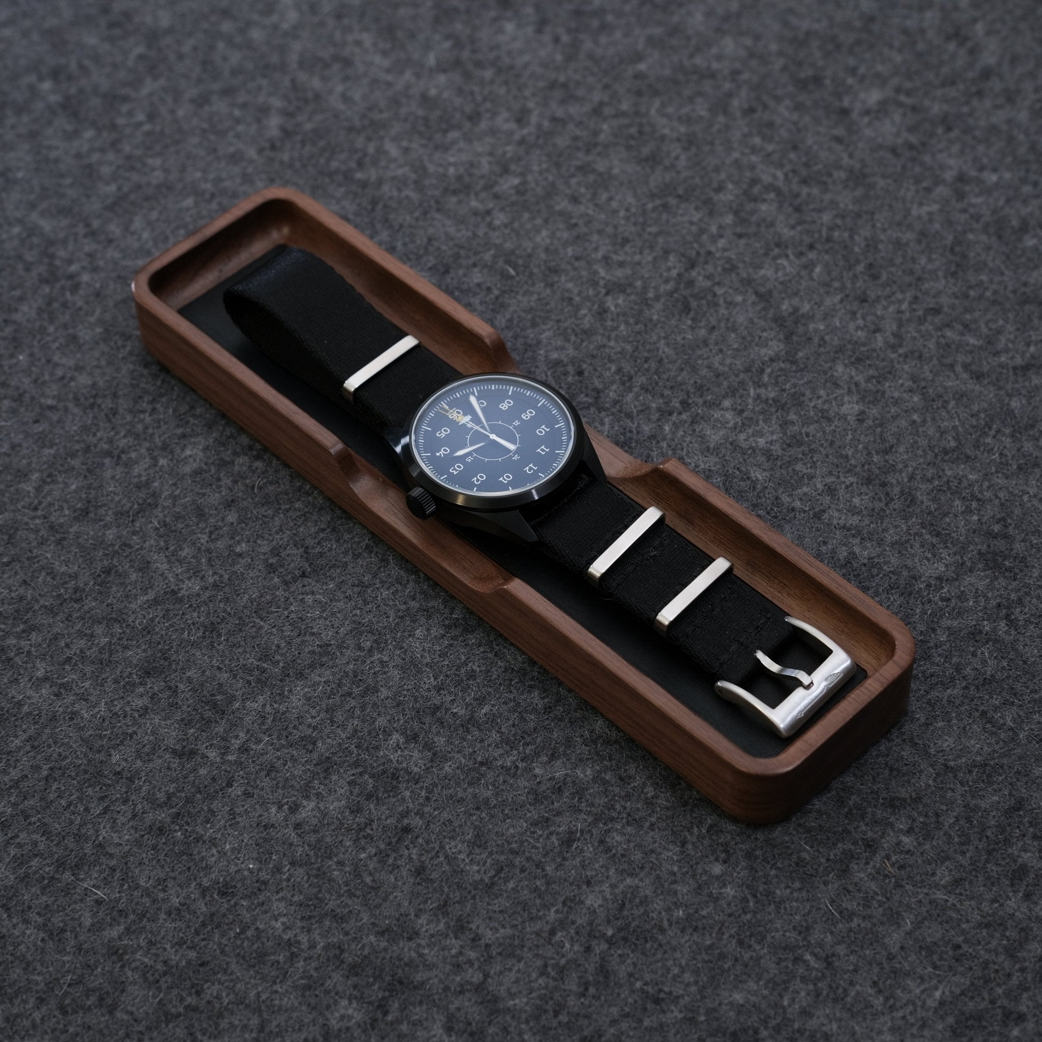 Walnut and Leather Pen Holder