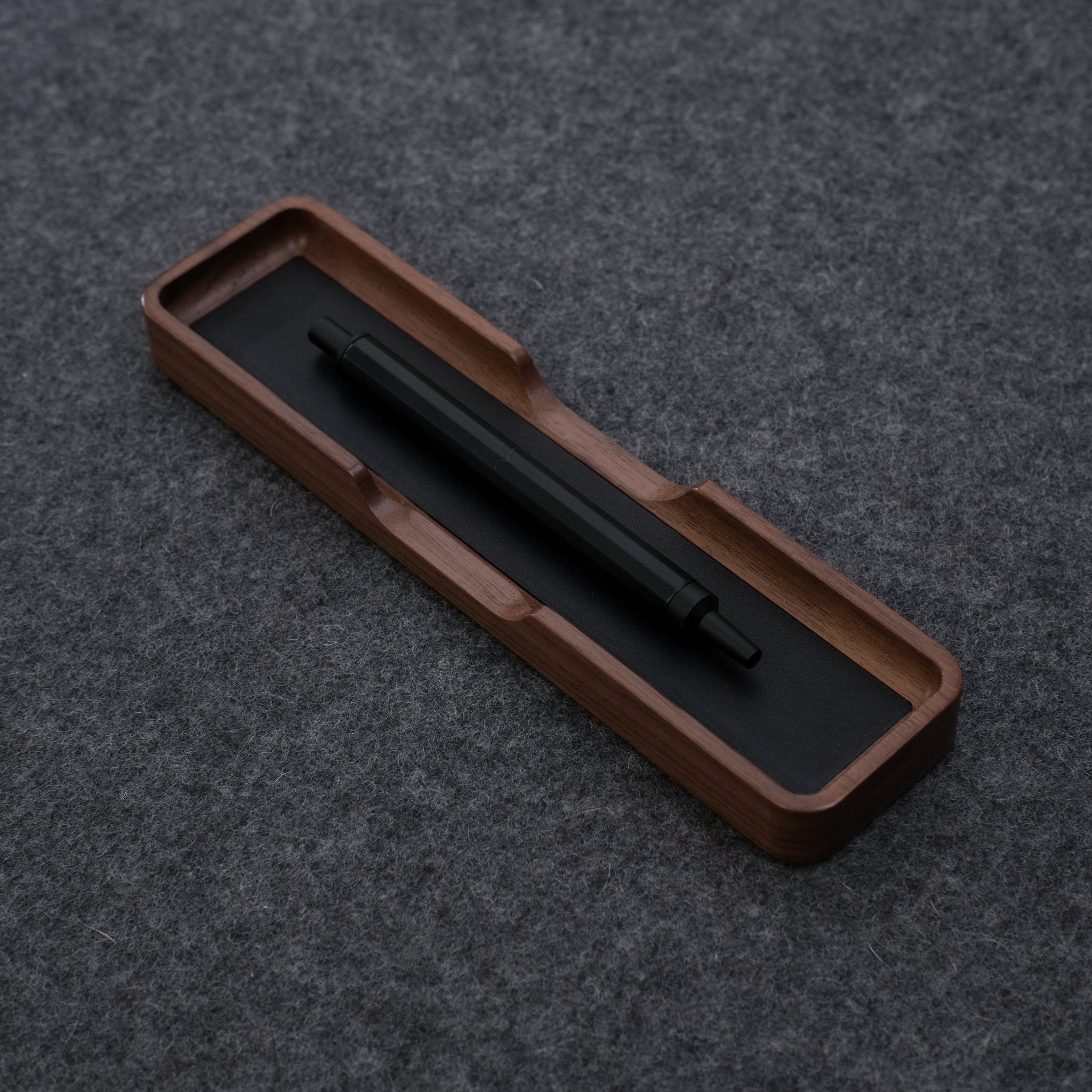 Walnut and Leather Pen Holder