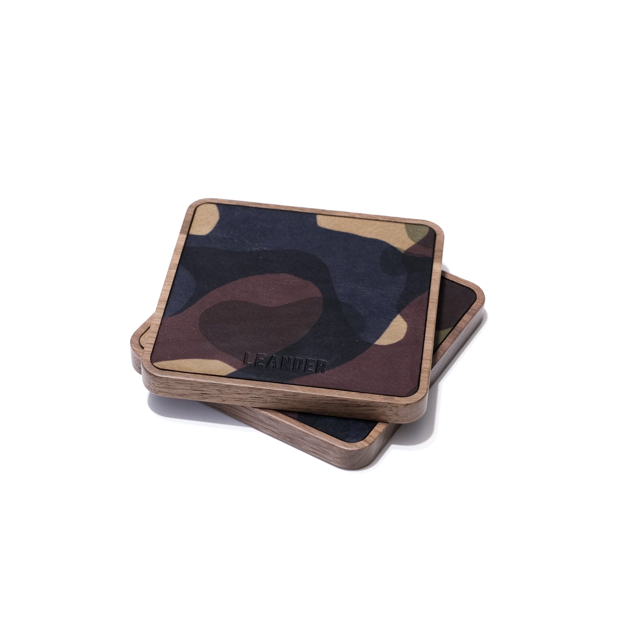 Camo Leather Coaster - Leander