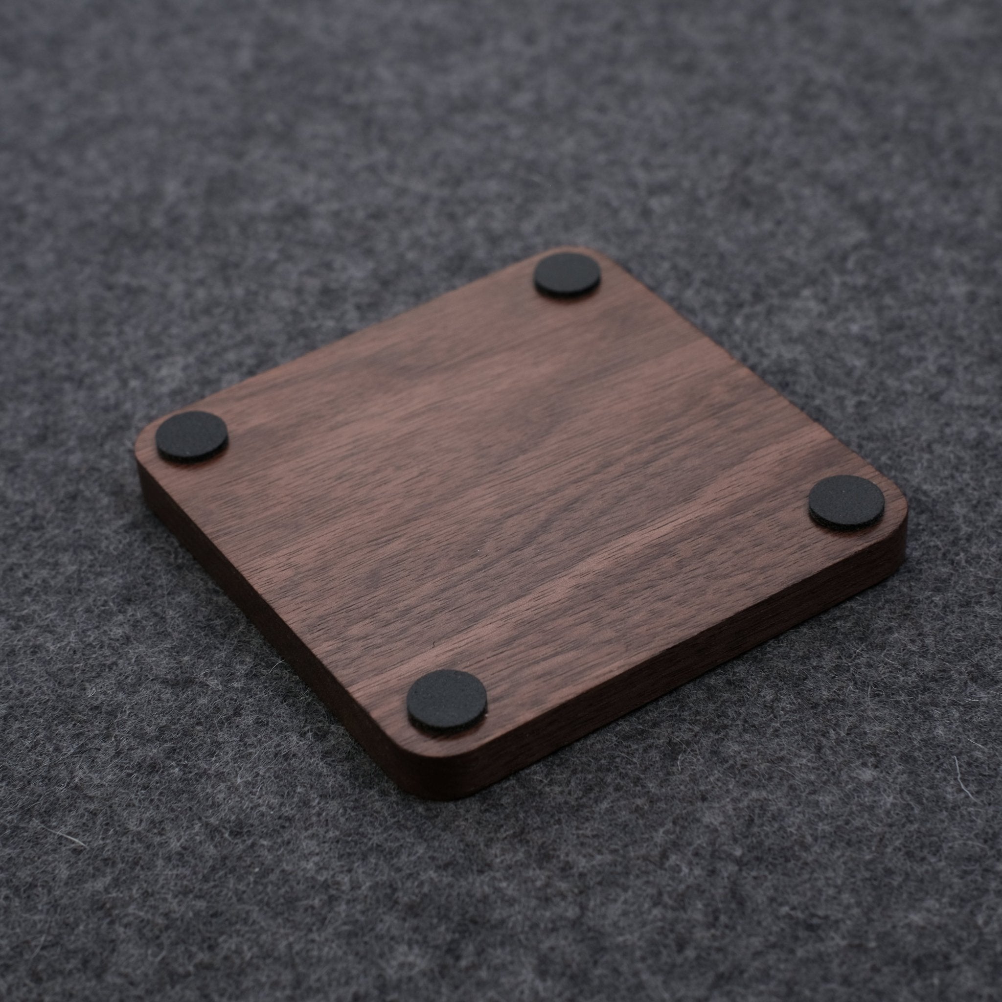 Walnut and Leather Coaster